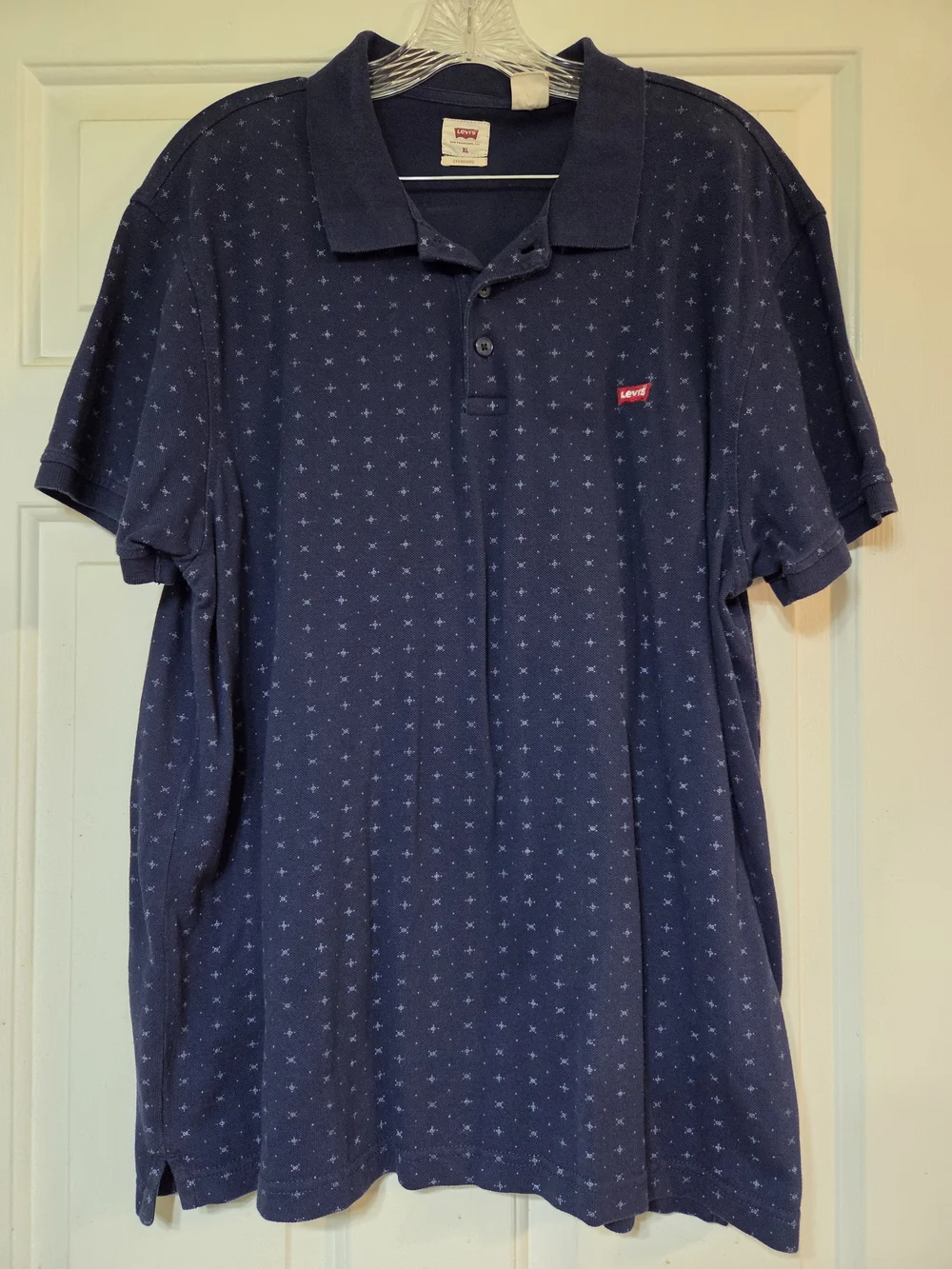 Levi's Men's Dark Navy Polo with Subtle Star Motif